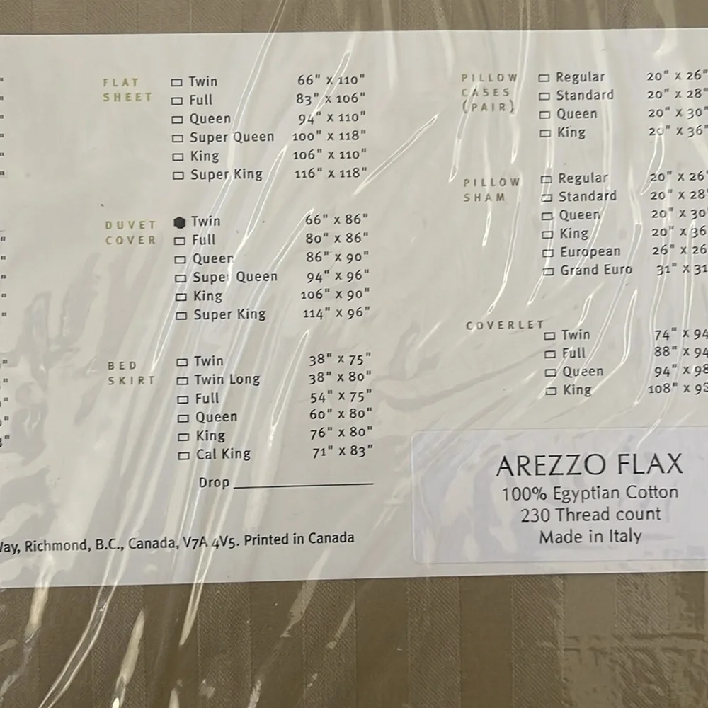 St.Geneva Twin Duvet Cover Arezzo Flex 220 TC Made in Italy